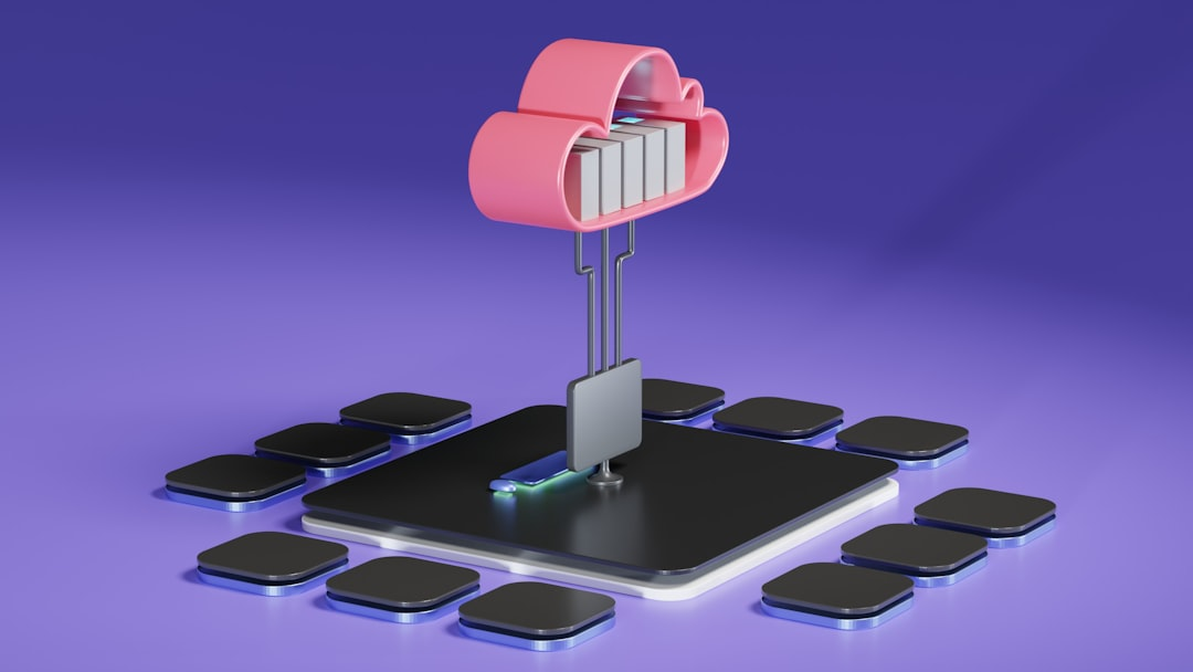 A padlock icon integrated with cloud shapes and data streams, symbolizing cloud security and data policy enforcement by CASB.