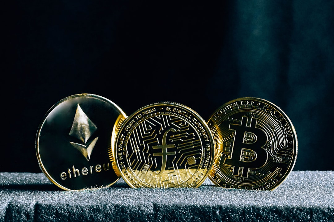 Digital illustration of a shadowy figure mining cryptocurrency on a server