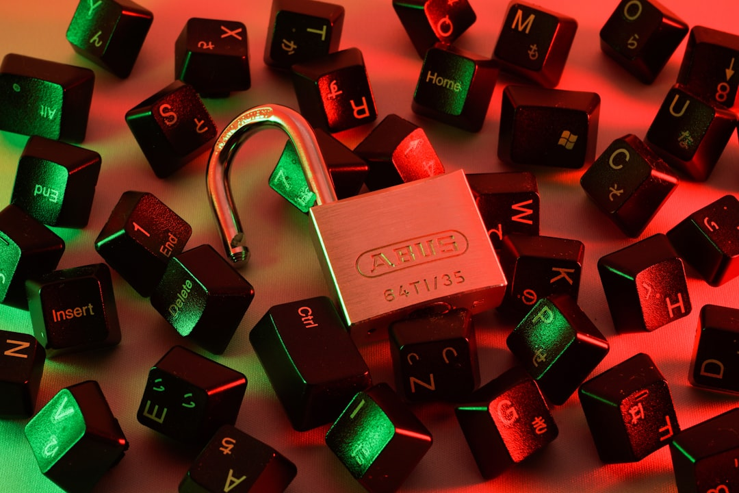A digital abstract representation of a stock market chart merging with binary code and padlock symbols, symbolizing the intersection of cybercrime and financial fraud.